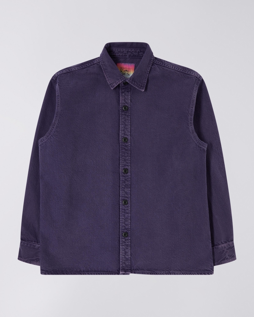 EDWIN Sebastian Shirt LS Purple Plumeria