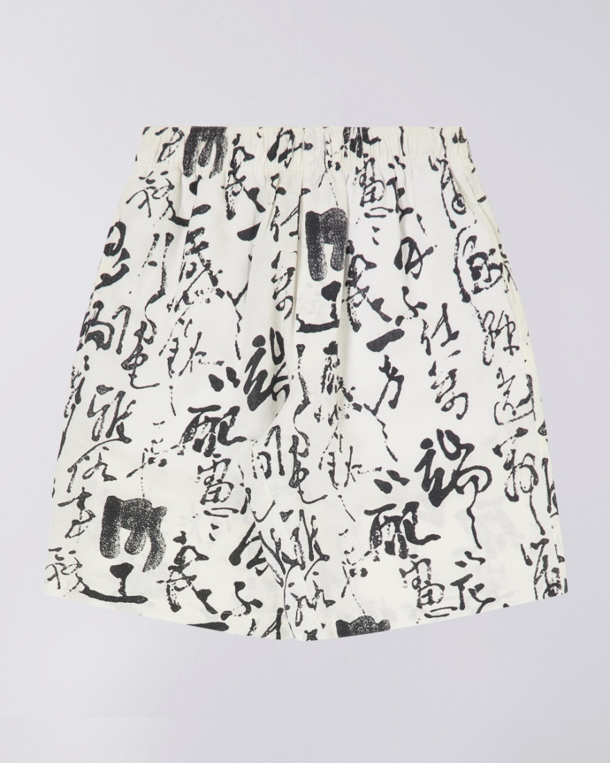 EDWIN Private Letter Short Black / White
