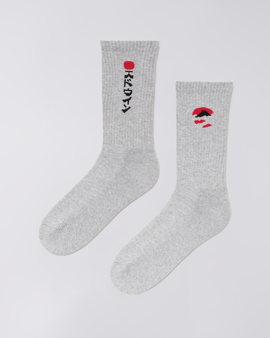 EDWIN Kamifuji Socks Grey Marl