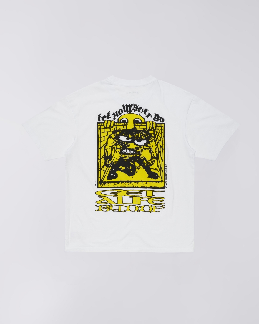 EDWIN Get A Life T-Shirt White