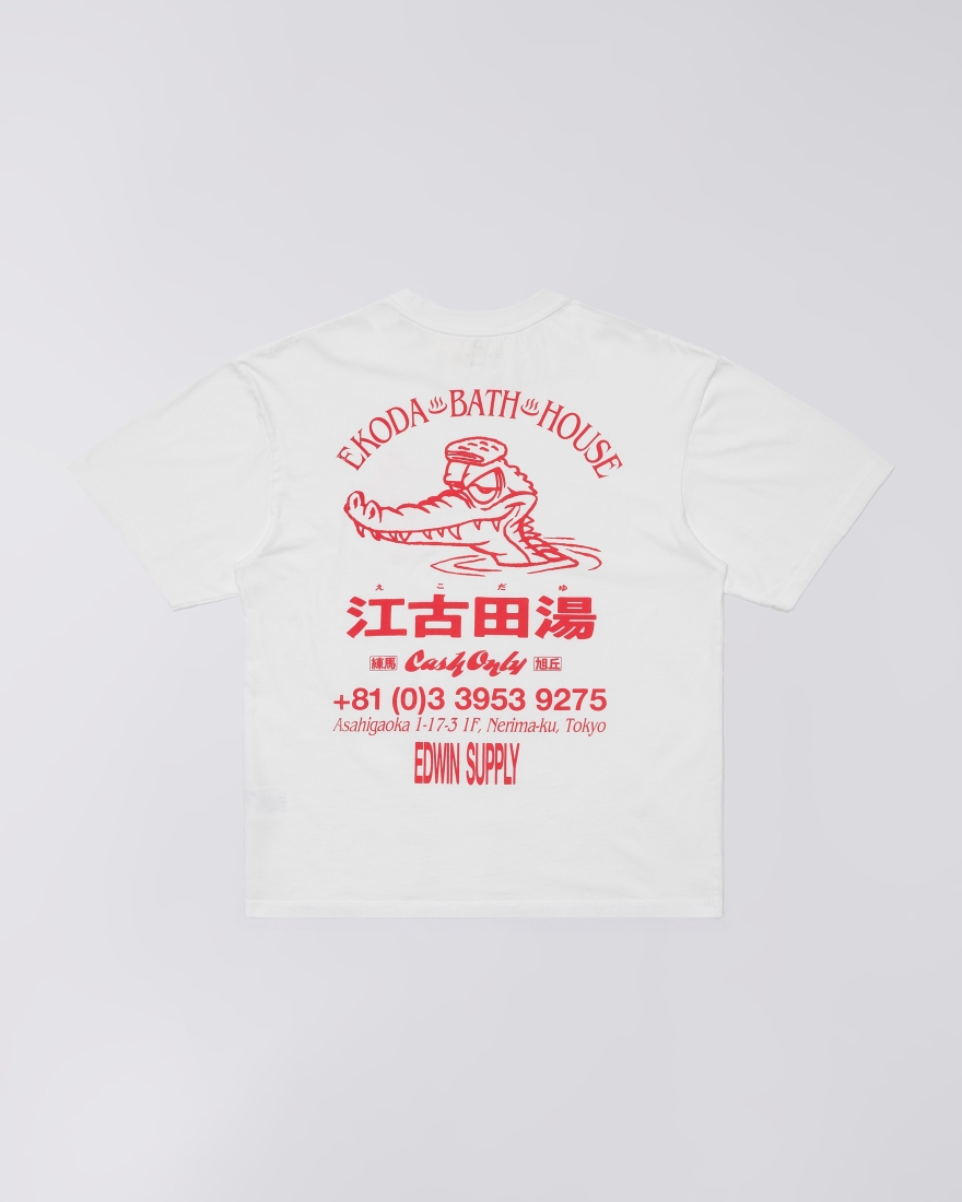 EDWIN Ekoda Bath House T-Shirt White