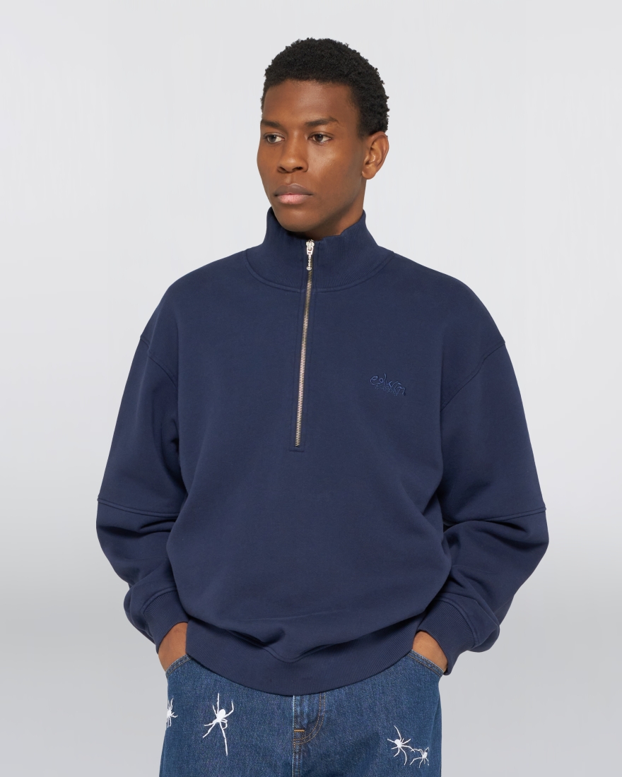 EDWIN Koji Half Zip Sweat Maritime Blue