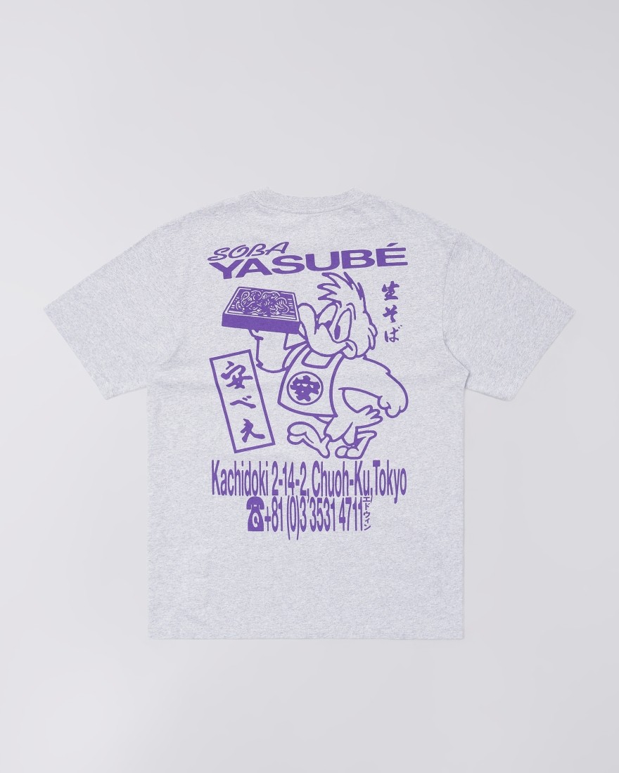 EDWIN Soba Yasubé T-Shirt Grey Marl