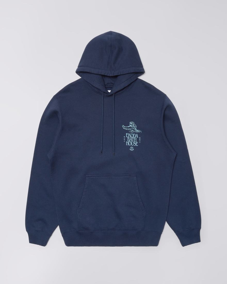 EDWIN Ekoda Bath House Hoodie Sweat Maritime Blue