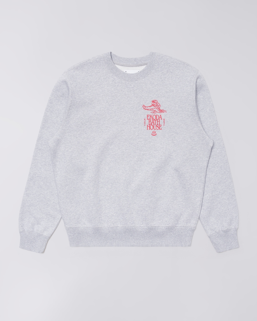 EDWIN Ekoda Bath House Sweat Grey Marl