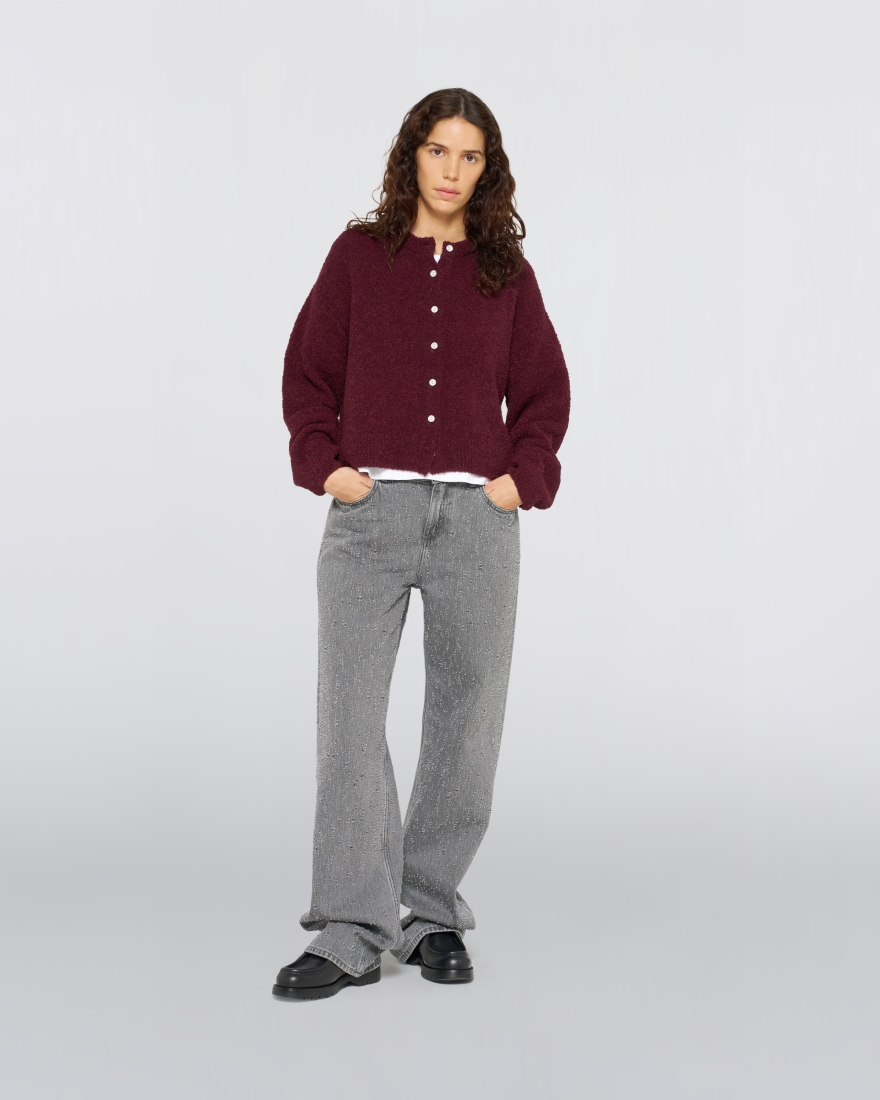 EDWIN W' Ally Cardigan Burgundy
