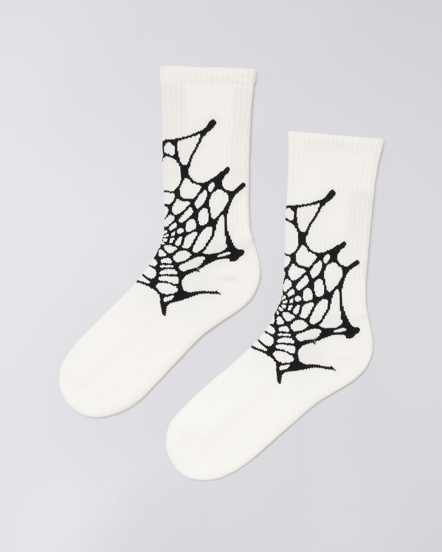 EDWIN Spider Web Socks White