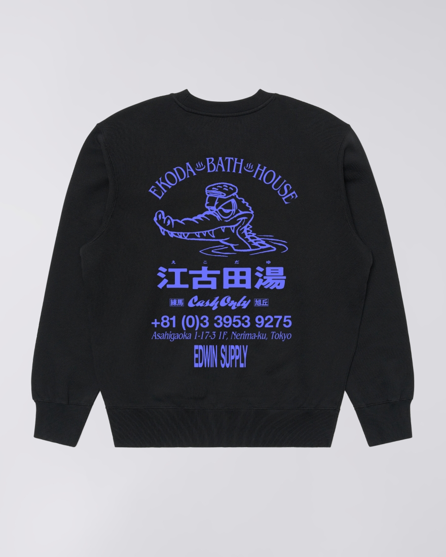 EDWIN Ekoda Bath House Sweat Black