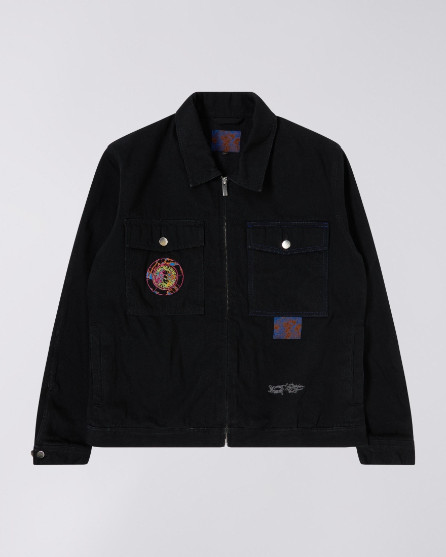 EDWIN Jonathan Castro Sten Zip Jacket Lined Black