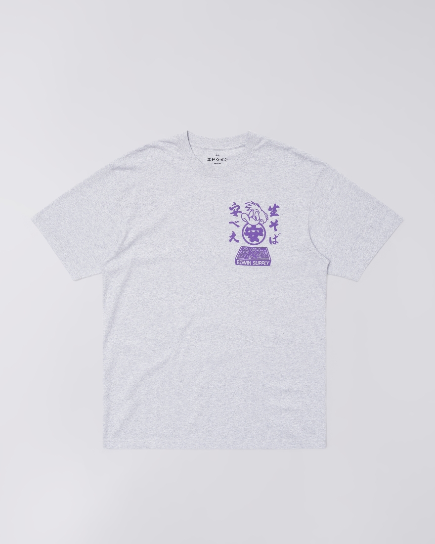 EDWIN Soba Yasubé T-Shirt Grey Marl