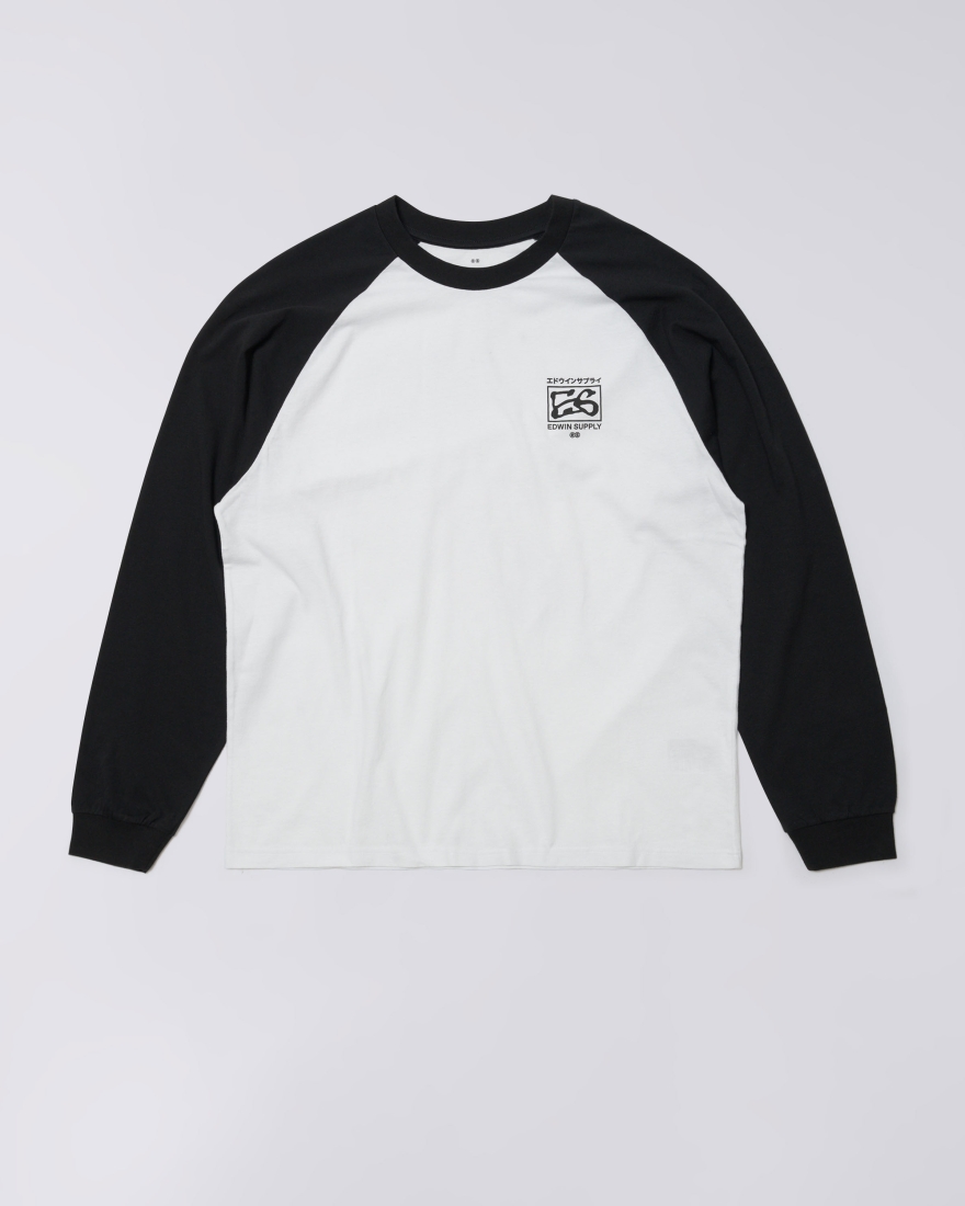 EDWIN Alec T-Shirt LS White / Black