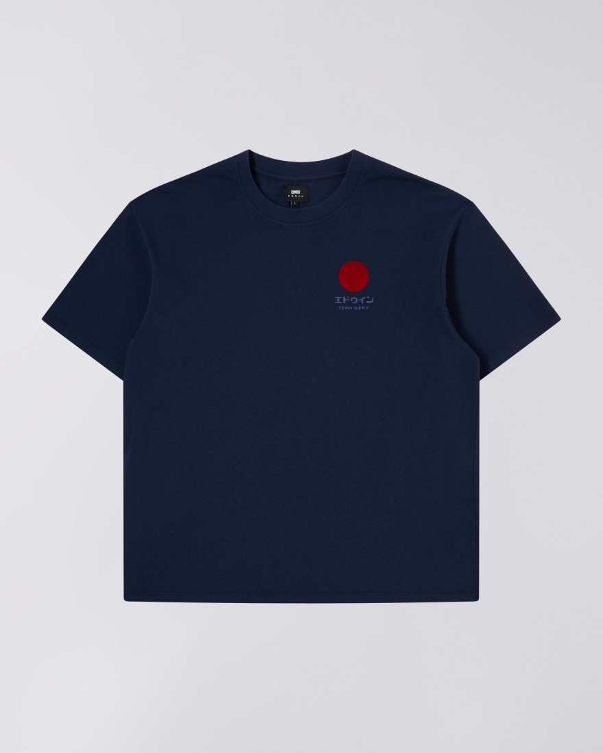 EDWIN Japanese Sun Supply T-Shirt Maritime Blue