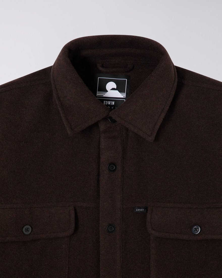 EDWIN Jowen Overshirt LS Brown