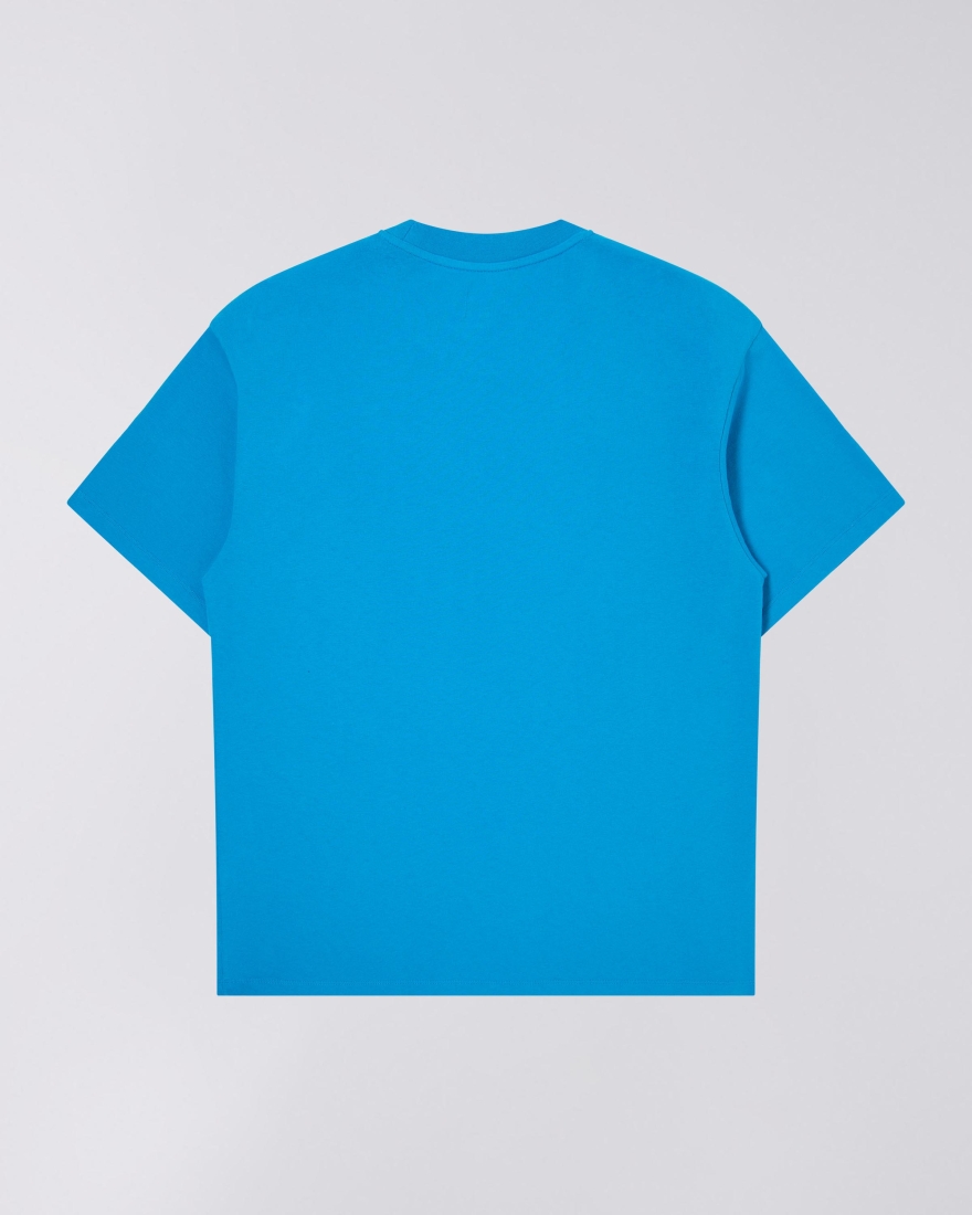 EDWIN Katakana Embroidery T-Shirt Diva Blue