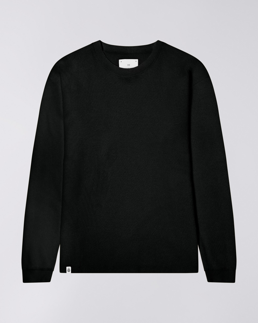 EDWIN Waffle Dizzy T-Shirt LS Black