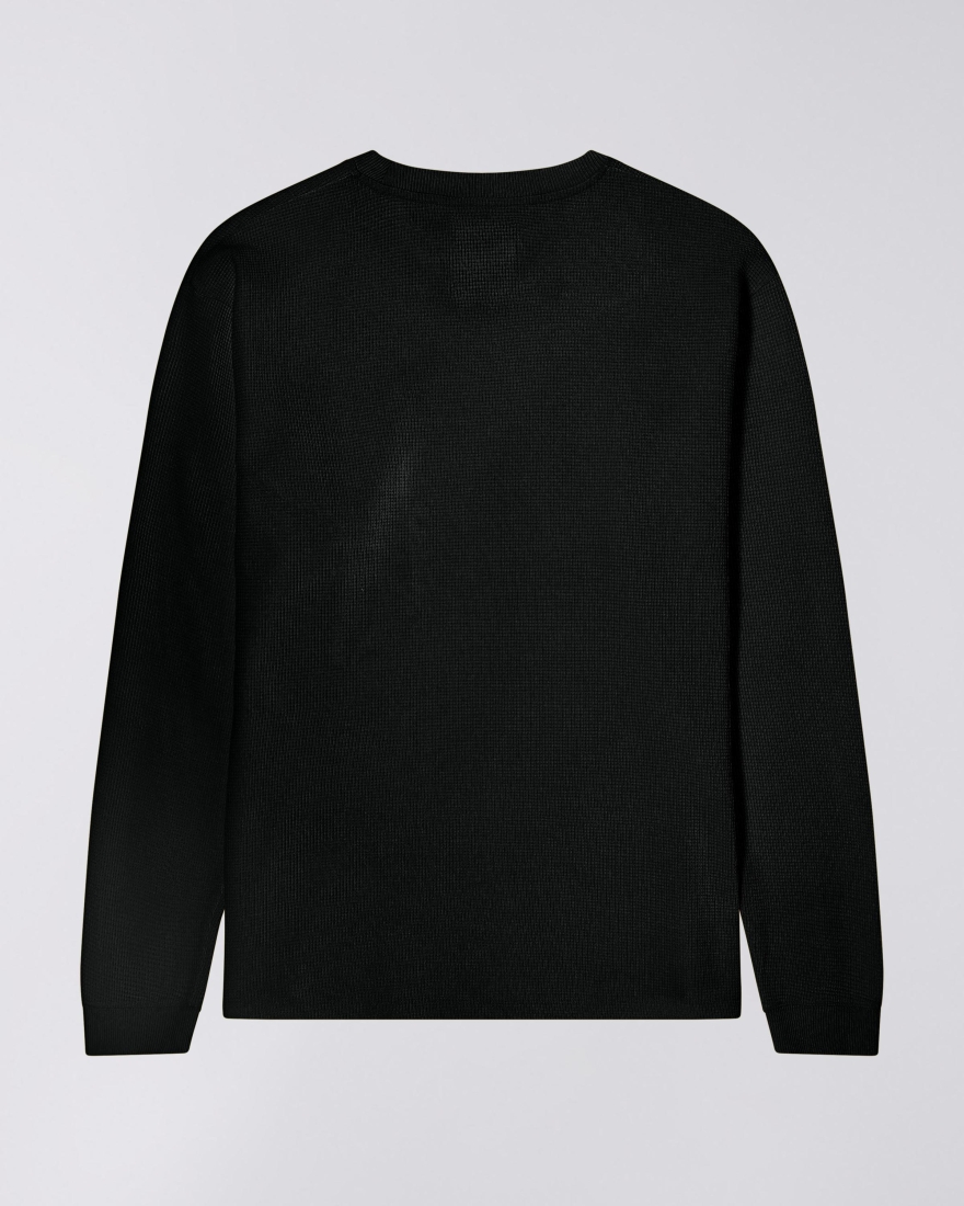 EDWIN Waffle Dizzy T-Shirt LS Black