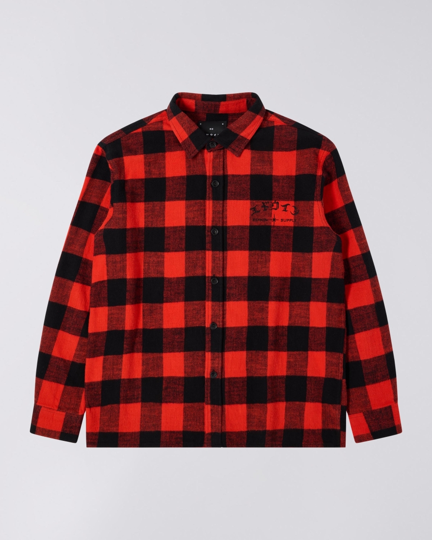 EDWIN Sebastian Shirt LS Black / Red