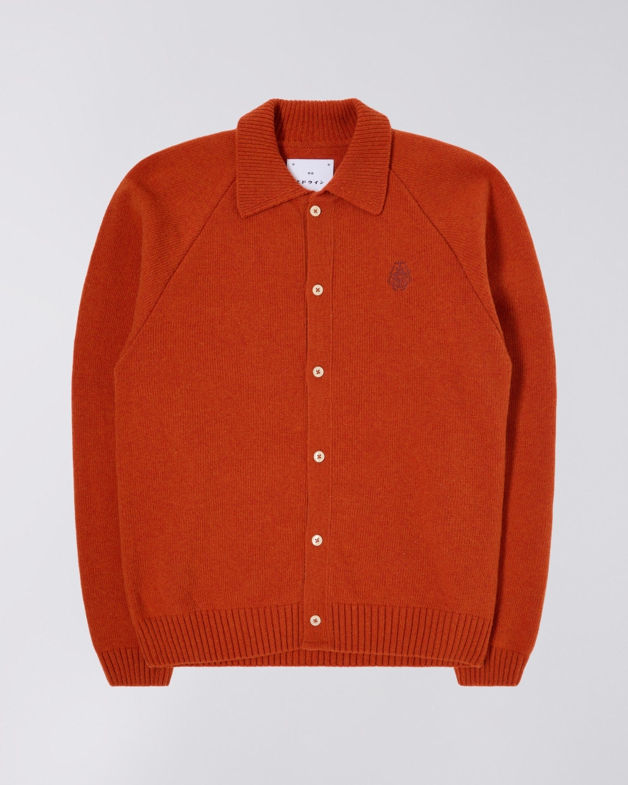 EDWIN Mars Polo Cardigan Orange