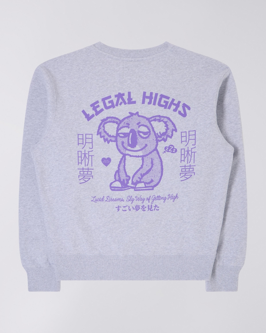 EDWIN Legal Highs Sweat Grey Marl