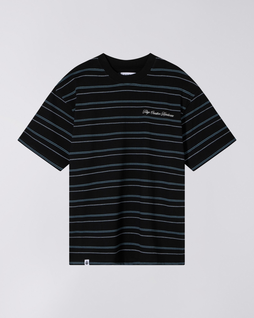 EDWIN Bolton T-Shirt Black / Blue