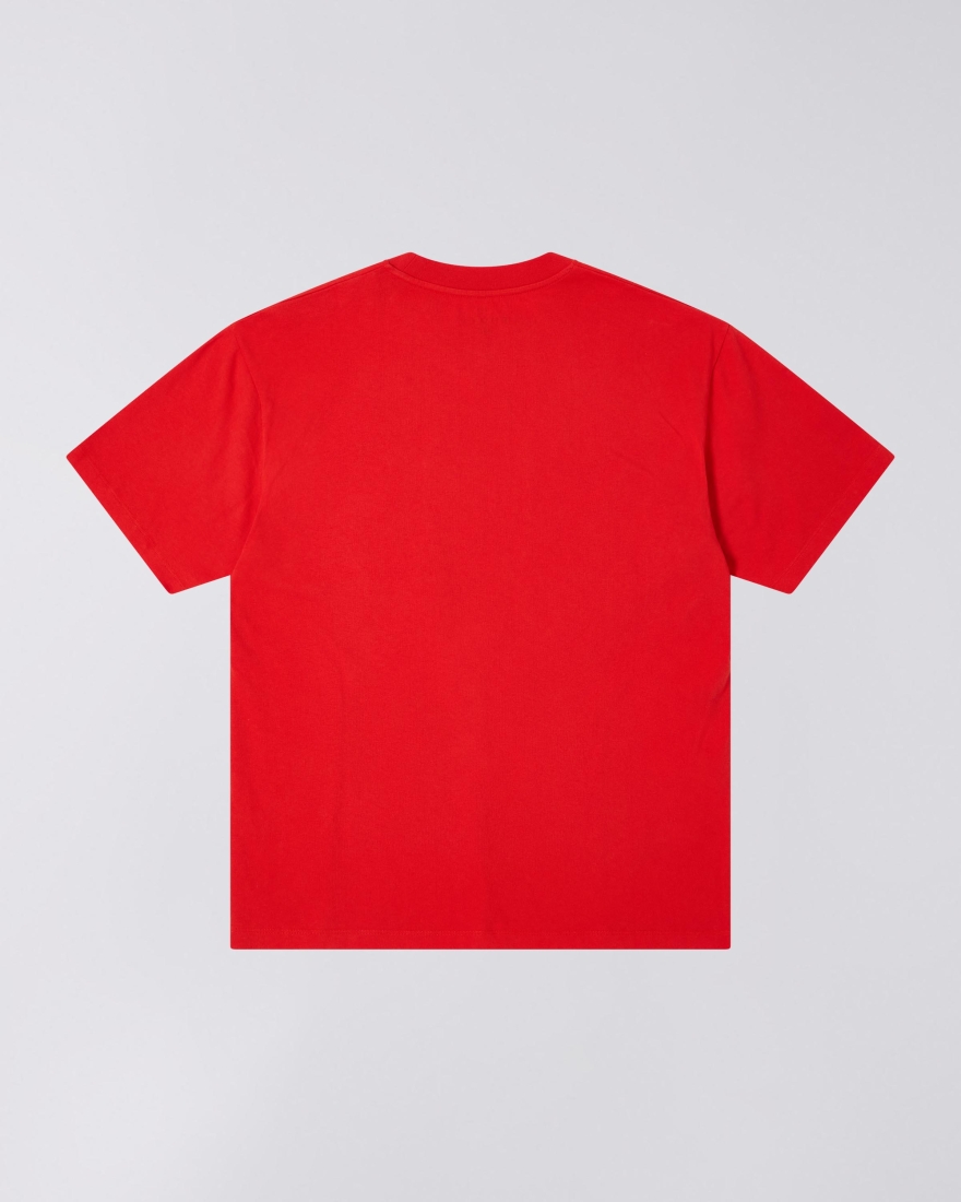 EDWIN Oversize Basic T-Shirt Fiery Red