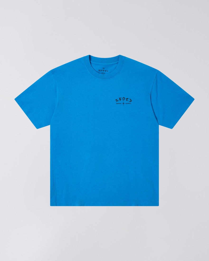 EDWIN High Life Low Levels Chest T-Shirt Directoire Blue