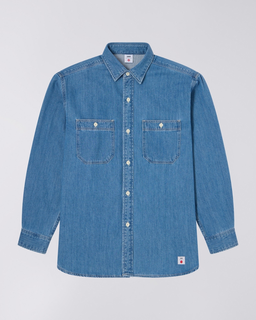 EDWIN Work Shirt Blue