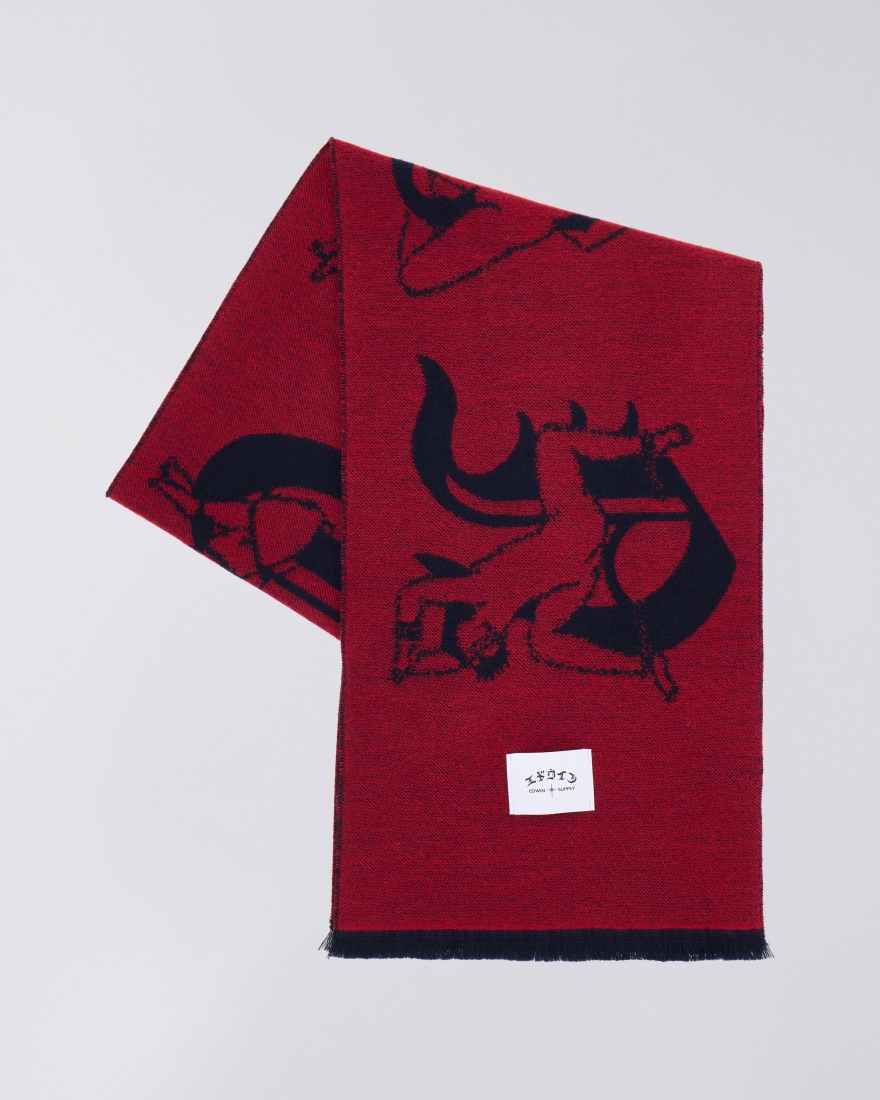 EDWIN Gothic Ladies Scarf Fiery Red