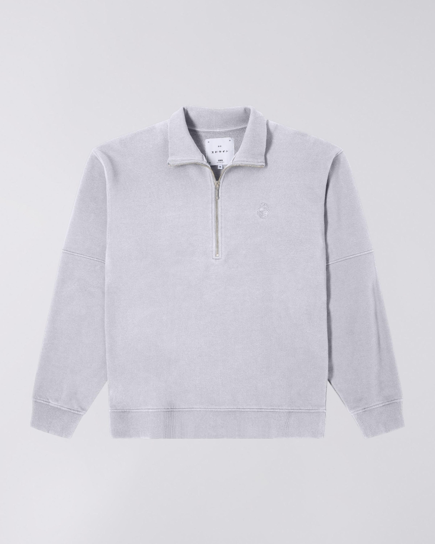 EDWIN Koji Half Zip Sweat Grey Marl