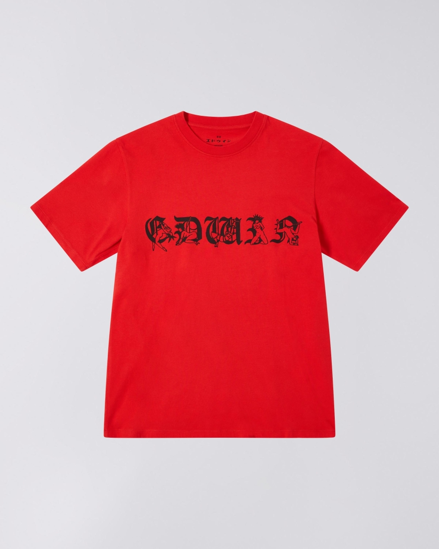 EDWIN Kinbaku-Bi II T-Shirt Fiery Red