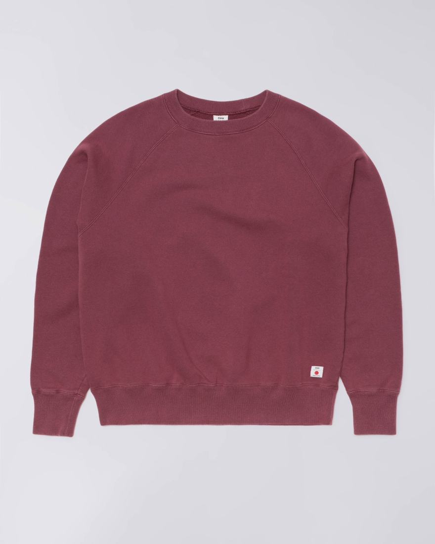EDWIN Raglan Sleeve Crew Wine