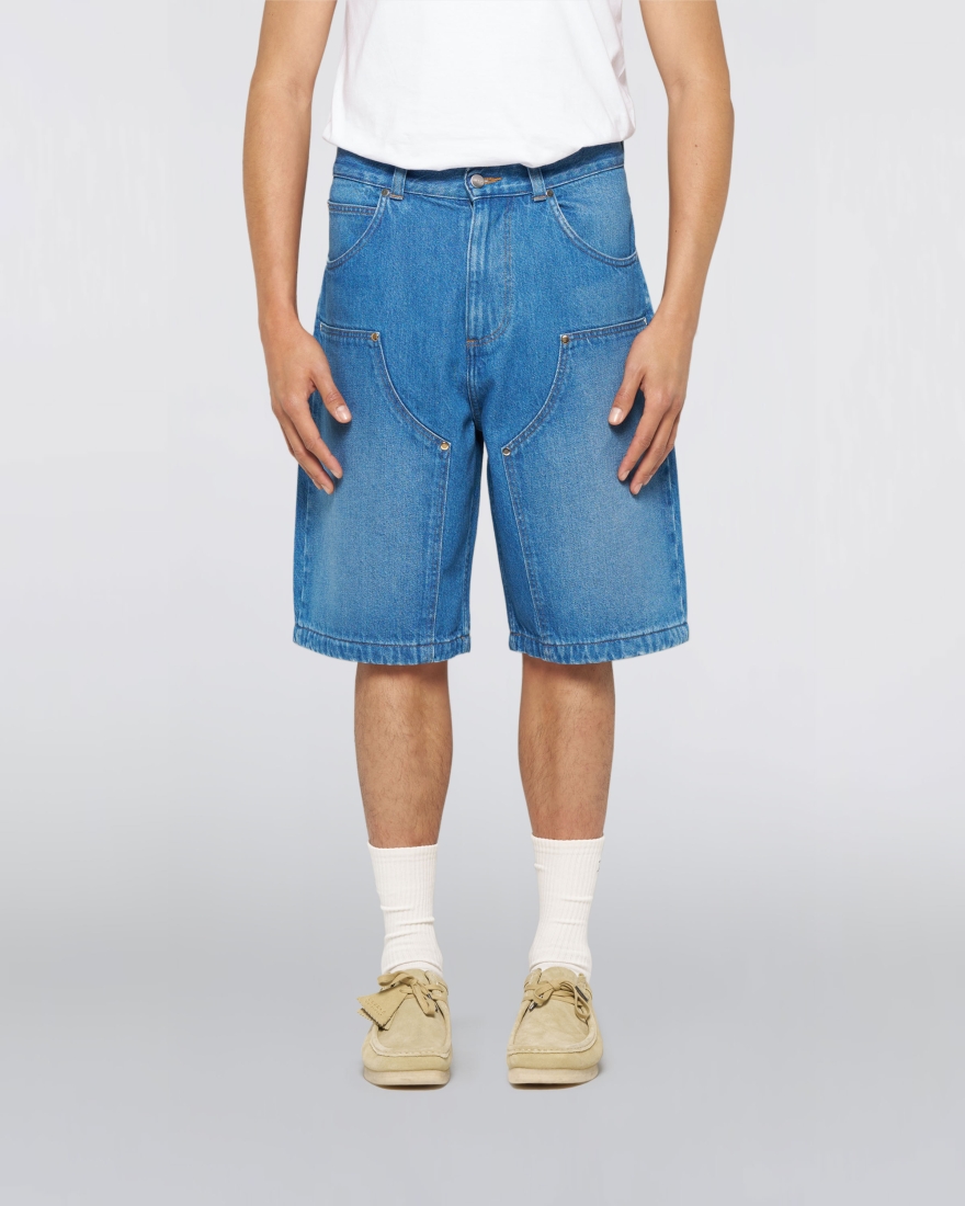 EDWIN Double Knee Worker Short Blue