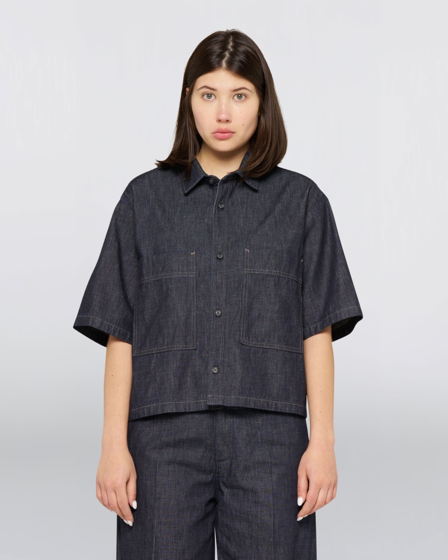 EDWIN W' Delme Shirt SS Blue