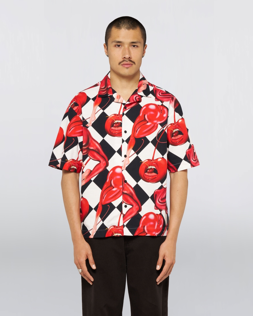 EDWIN Miki Kim Cherry Shirt SS Multicolor