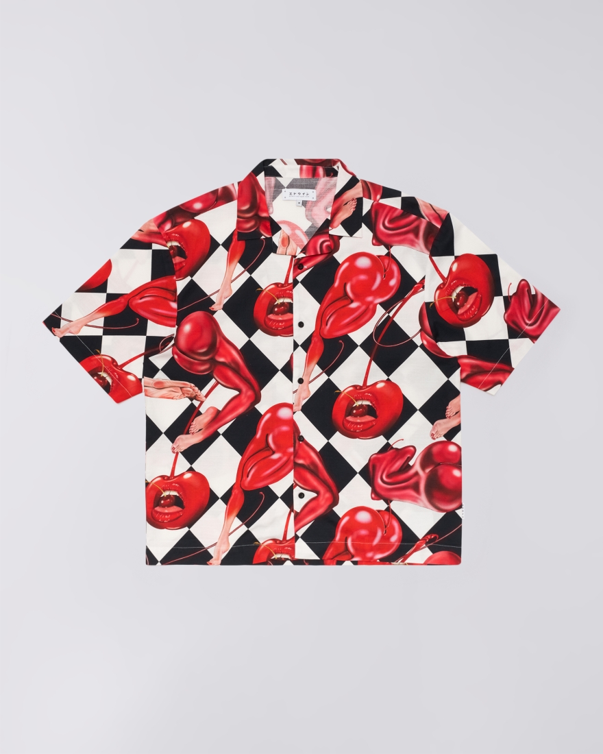 EDWIN Miki Kim Cherry Shirt SS Multicolor