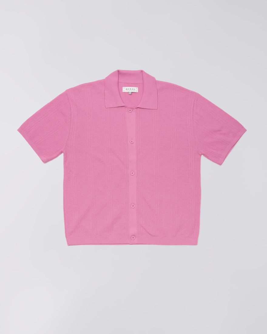 EDWIN Luis Buttoned Polo Pink