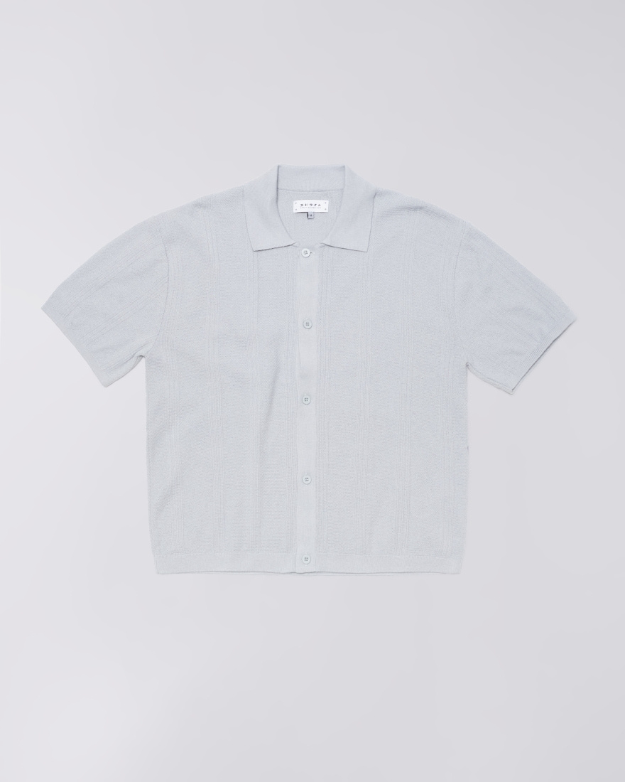 EDWIN Luis Buttoned Polo Grey