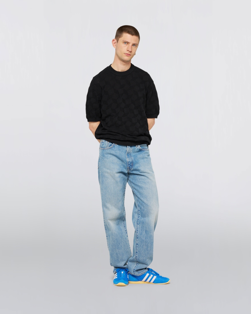 EDWIN Block Knitted T-Shirt Black