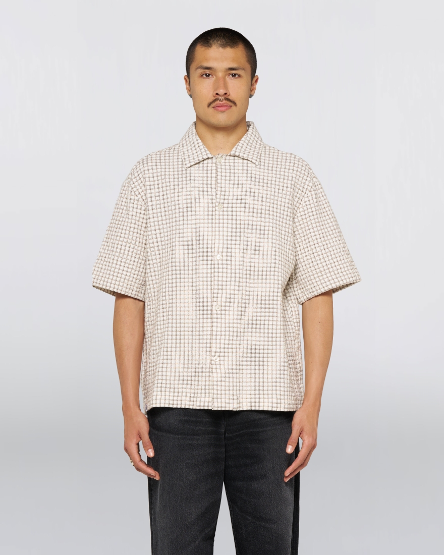 EDWIN Zed Shirt SS White / Brown