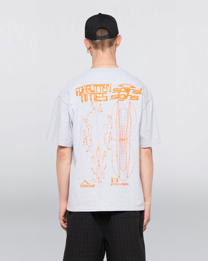 EDWIN Spiral Sighs T-Shirt Grey Marl