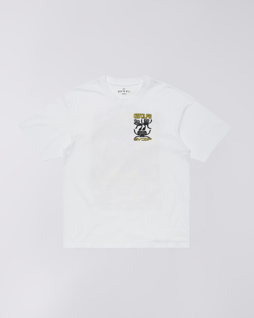 EDWIN Get A Life T-Shirt White