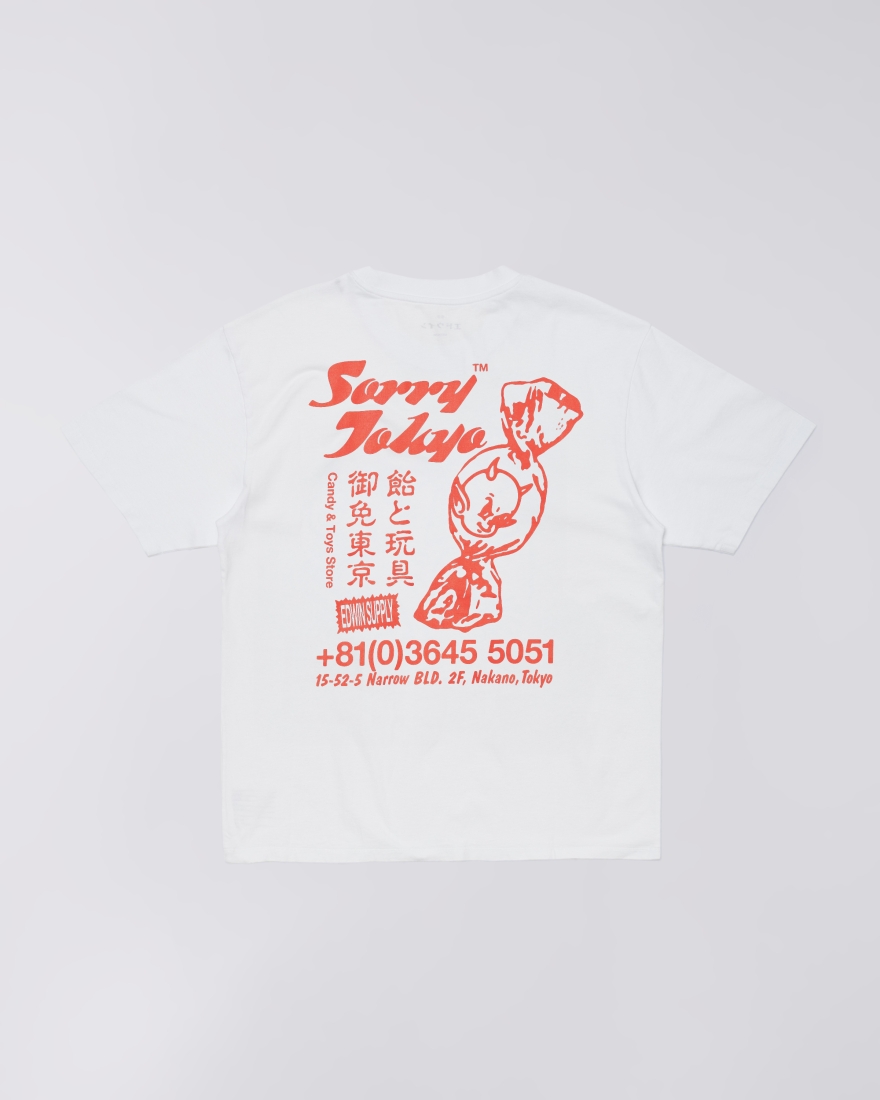 EDWIN Sorry Tokyo T-Shirt White