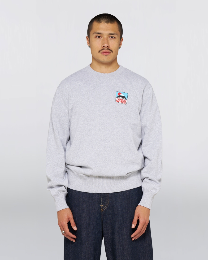 EDWIN Sunset On Fuji San Sweat Grey Marl