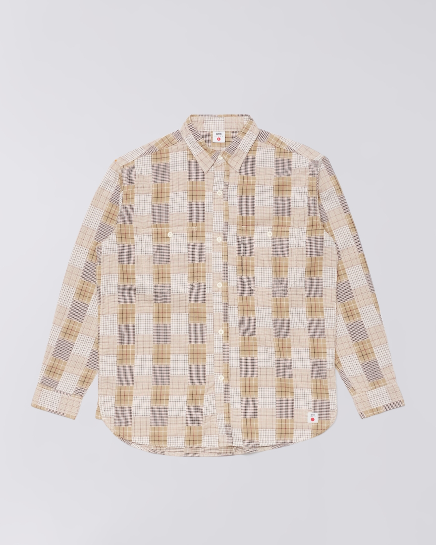 EDWIN Work Shirt Beige / Brown