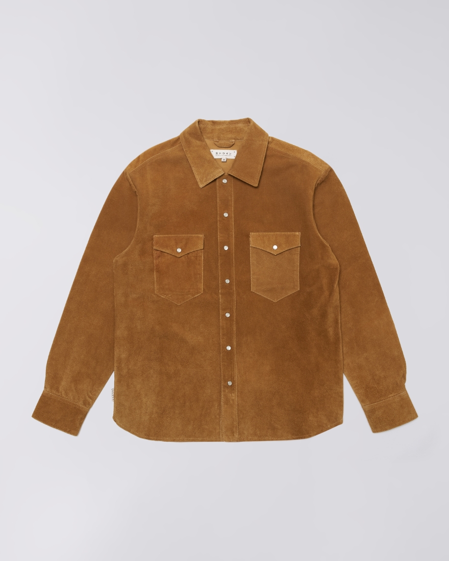 EDWIN Western Suede Shirt LS Brown