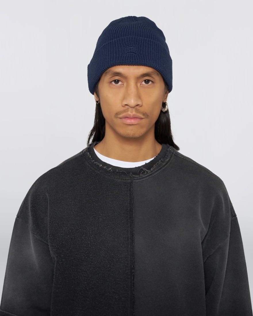 EDWIN Waffle Beanie Maritime Blue