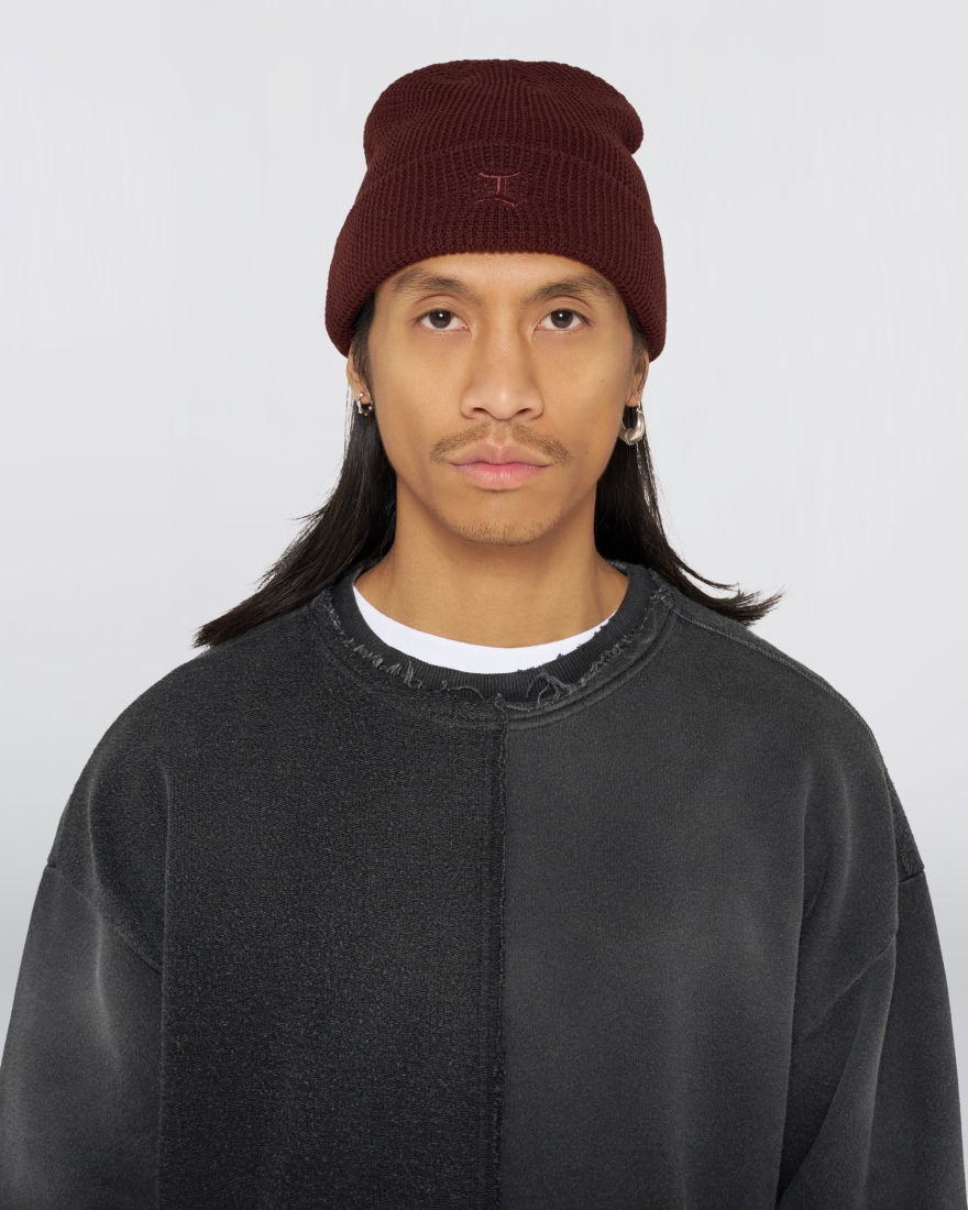 EDWIN Waffle Beanie Rum Raisin