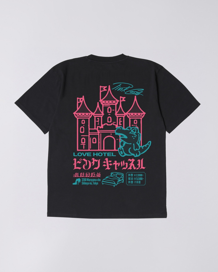 EDWIN Pink Castle T-Shirt Black