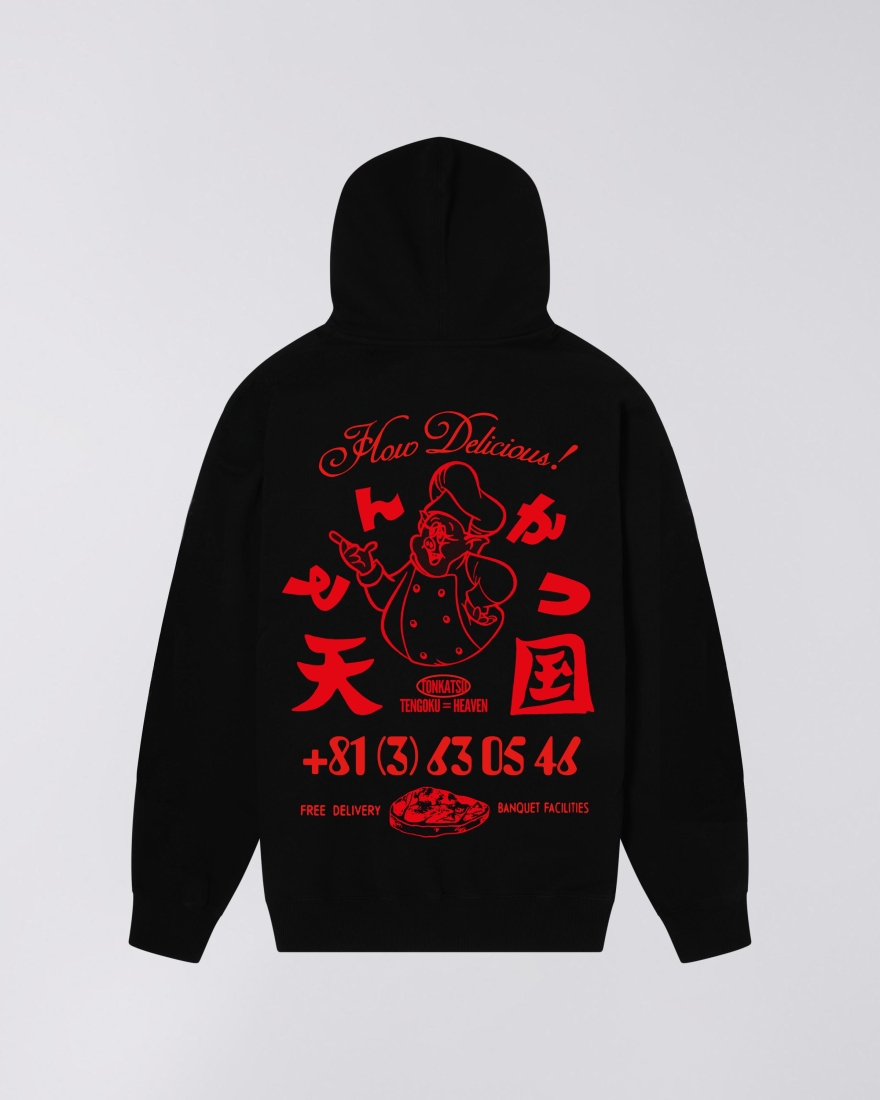 EDWIN Tonkatsu Hoodie Sweat Black
