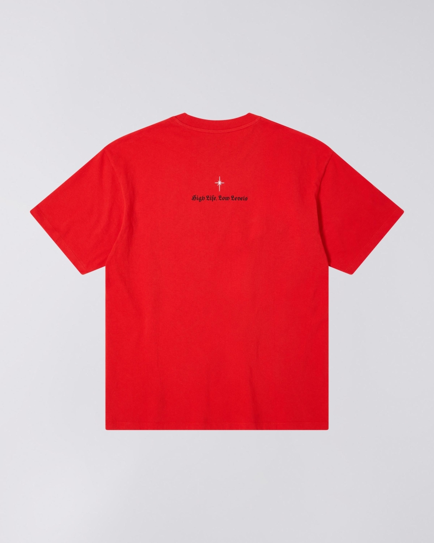 EDWIN High Life Low Levels T-Shirt  Fiery Red